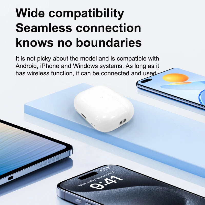 Air Pod Wireless Bluetooth Earphones Long Battery Life and High-Fidelity Stereo Sound Quality Music Earbuds for iPhone