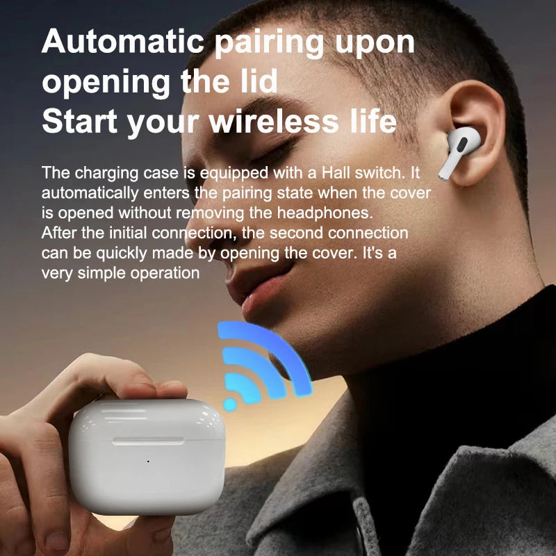 Air Pod Wireless Bluetooth Earphones Long Battery Life and High-Fidelity Stereo Sound Quality Music Earbuds for iPhone